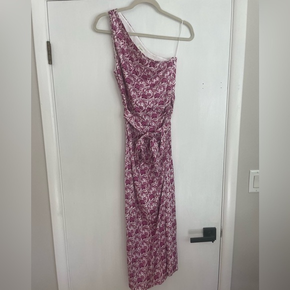 Cami NYC Pink Floral One-Shoulder Midi Dress - Picture 3 of 6